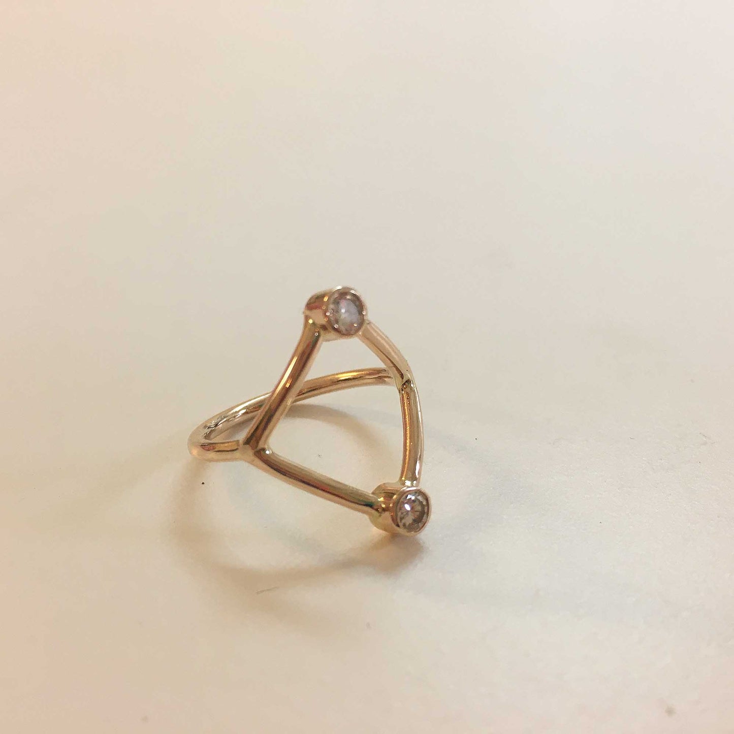Twin ring - gold
