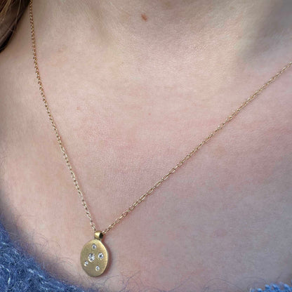 La Luna + five diamonds - gold