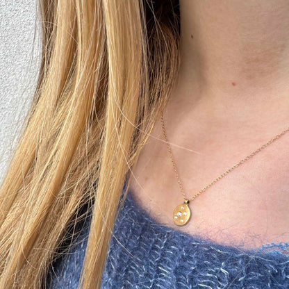 La Luna + five diamonds - gold