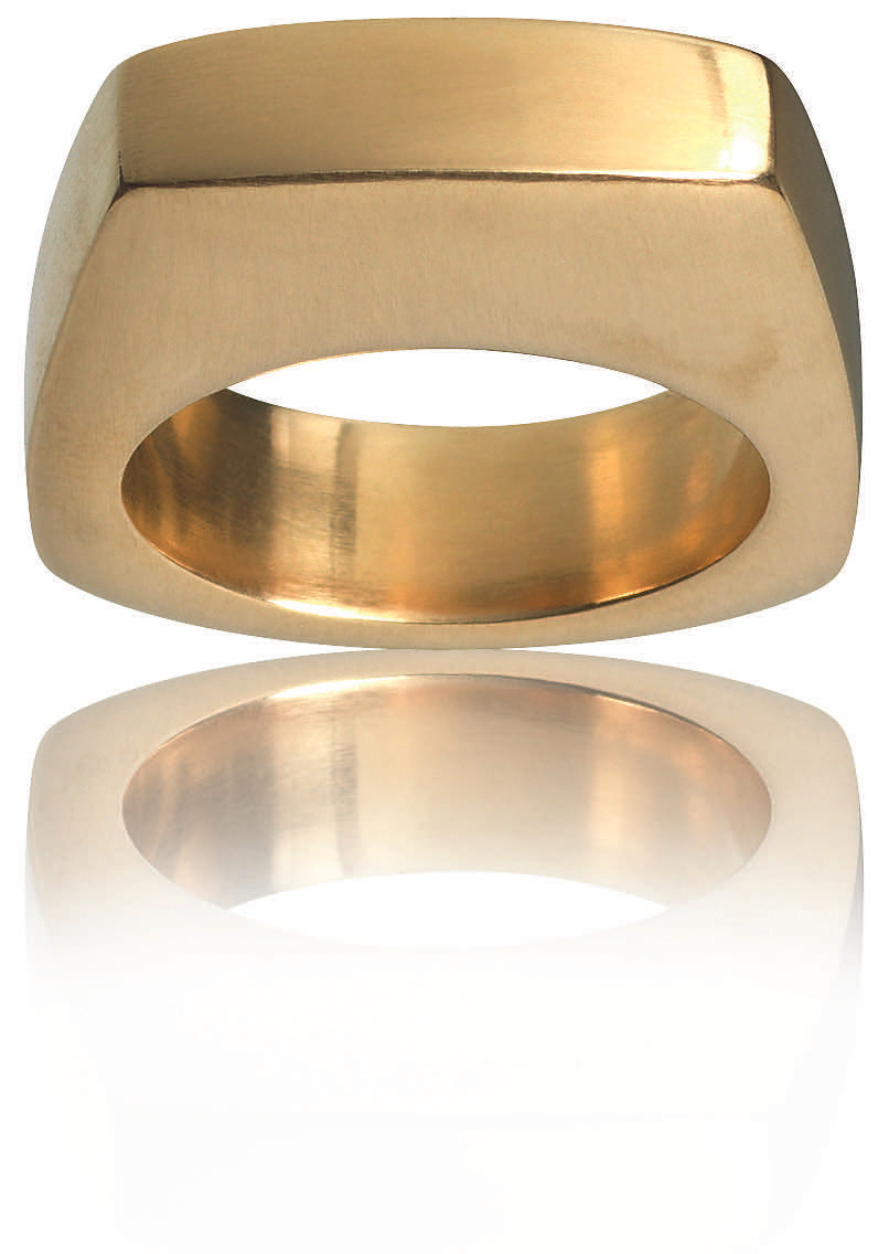 Carré ring massiv guld
