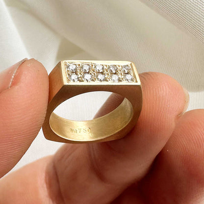 Signet plus 10 diamonds - gold