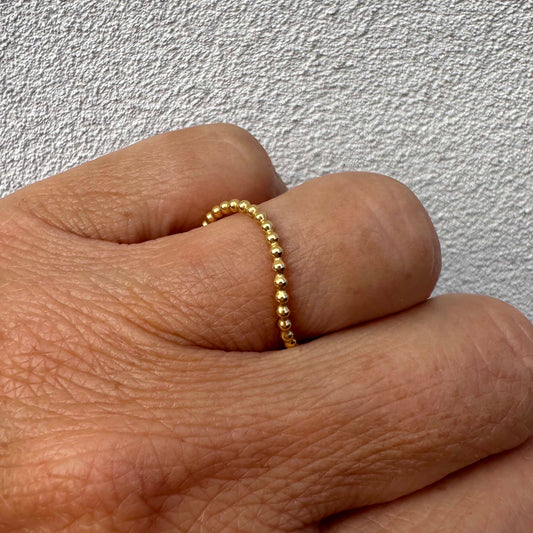 Wavy ball string - gilded