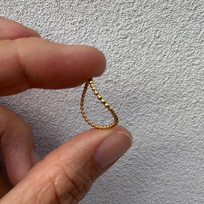Wavy ball string - gilded