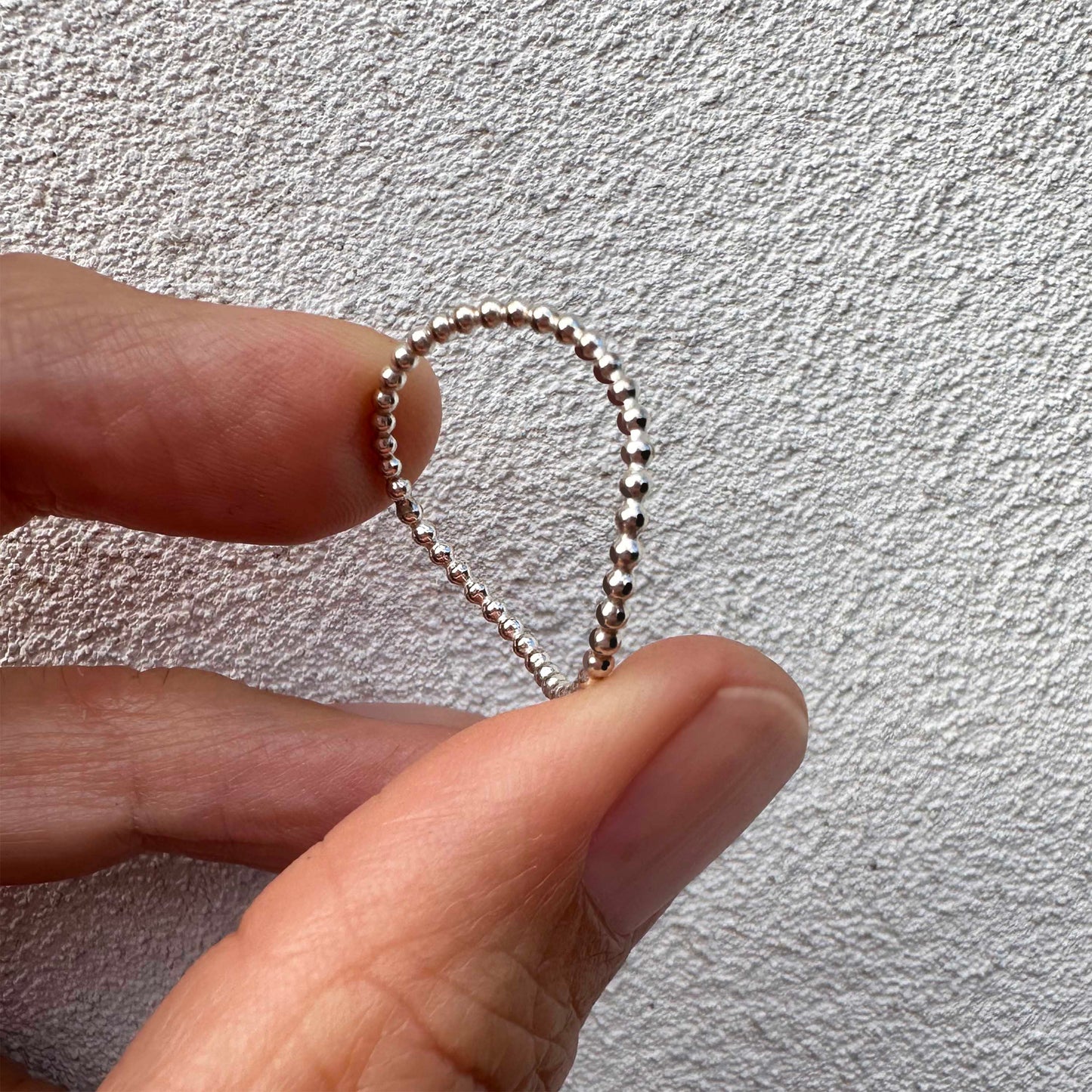 Wavy ball string silver